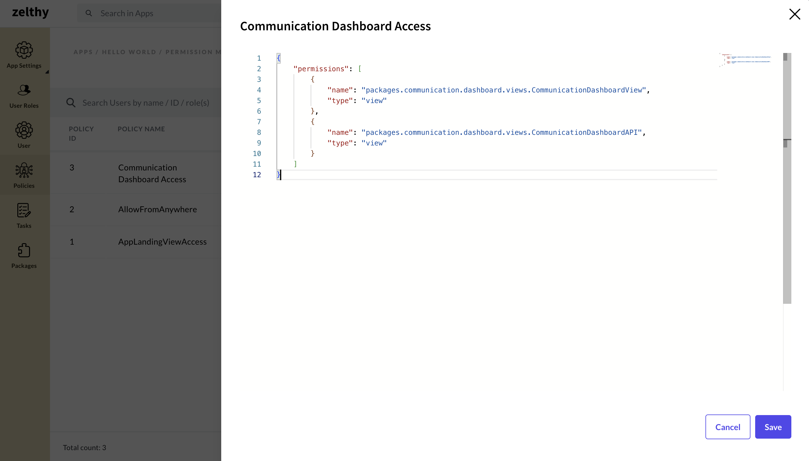 Editing Policy Config 3